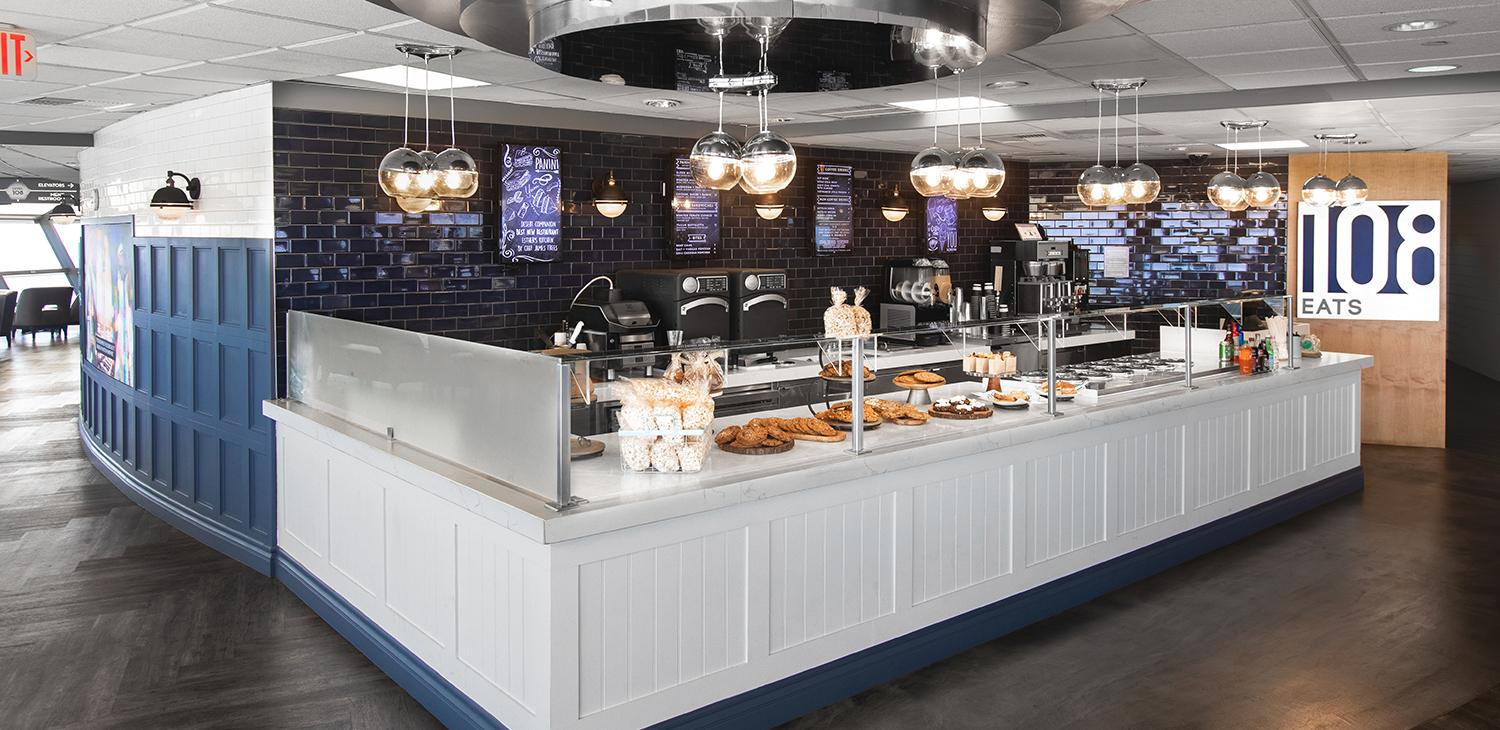 Counter with food at 108 Eats